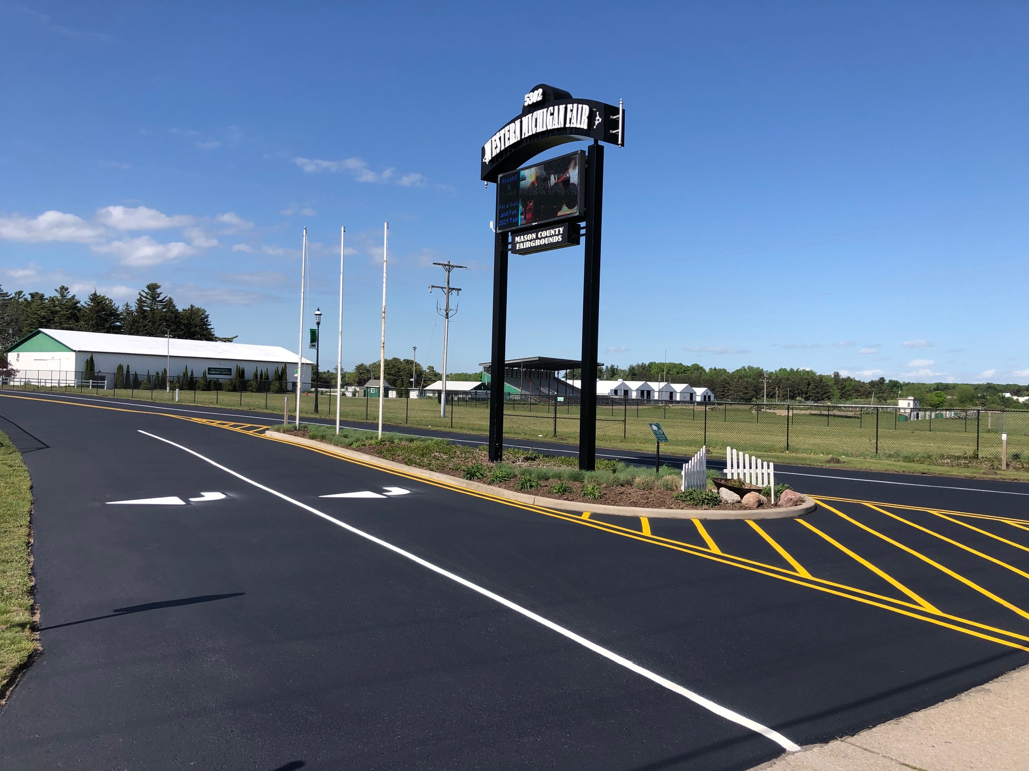 Striping Parking Lot Spaces parking lot striping handicapped spaces blacktop ludington michigan